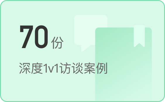 深度访谈案例:70份