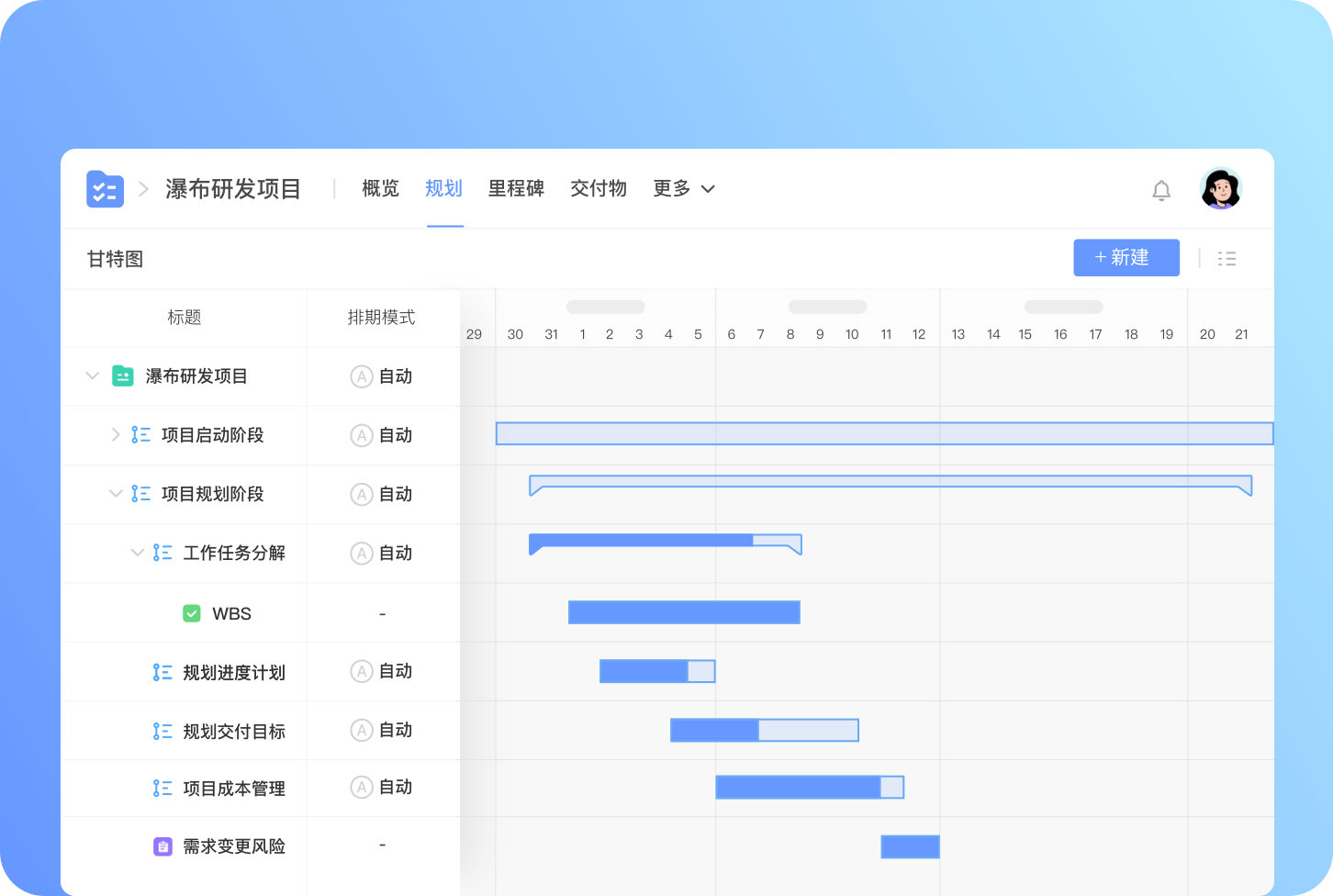 瀑布项目开发