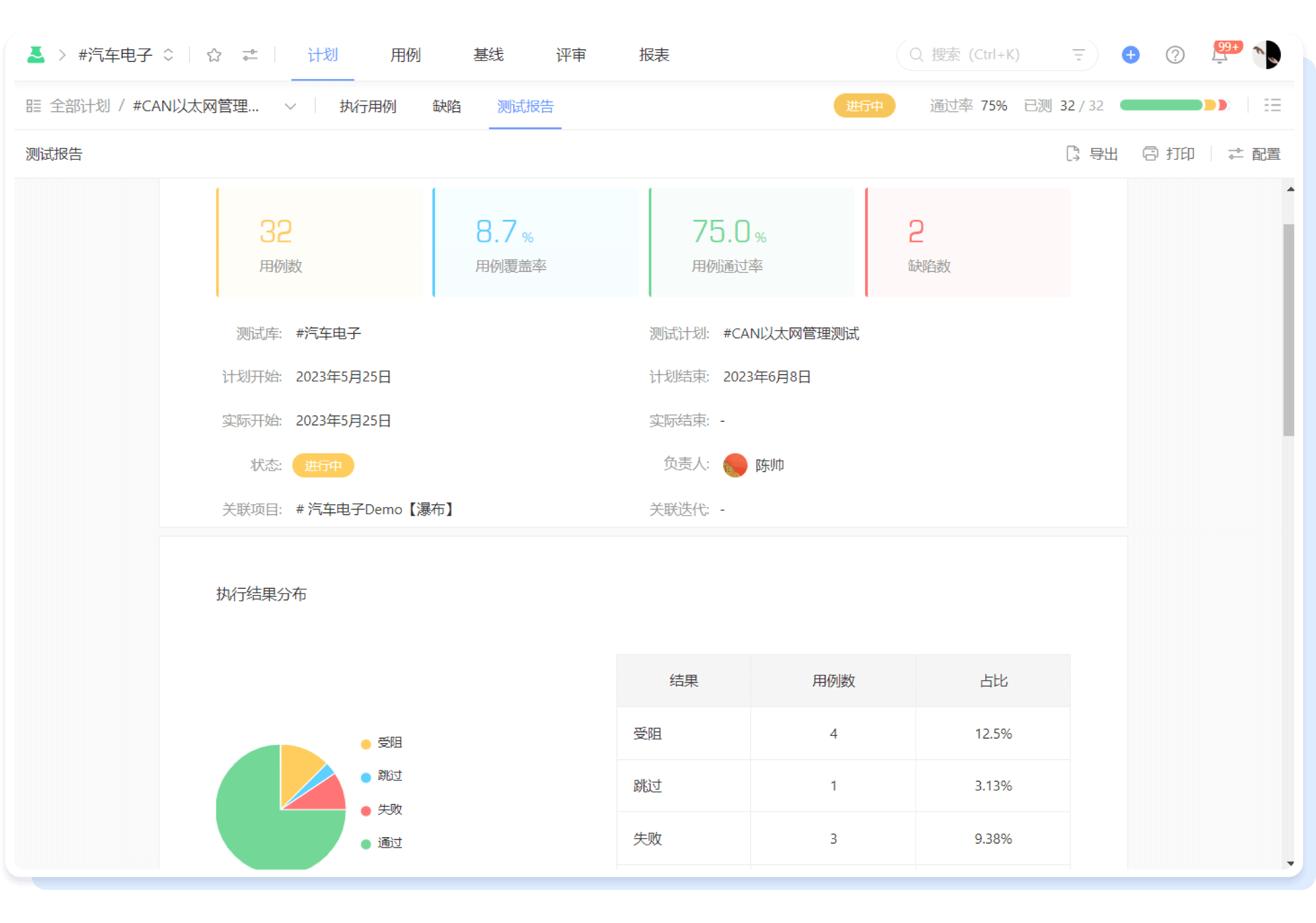 测试报告及度量报表